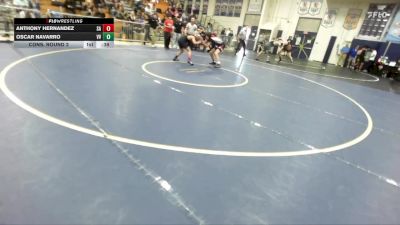 120 lbs Cons. Round 2 - Anthony Hernandez, Santa Ana vs Oscar Navarro, Valley View