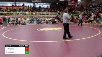 160 lbs 1st Place Match - Lucas Ricketts, Union County vs Zachary Huckaby, Perry Meridian