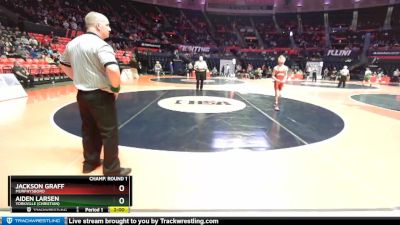 1A 106 lbs Champ. Round 1 - Aiden Larsen, Yorkville (Christian) vs Jackson Graff, Murphysboro