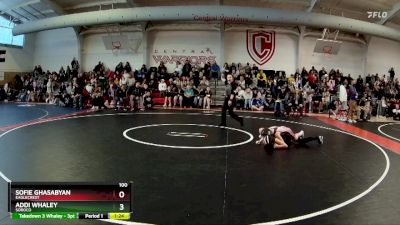 100 lbs Quarterfinal - Sofie Ghasabyan, Eaglecrest vs Addi Whaley, Soroco