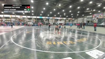 130 lbs Quarterfinal - Hadley Schomp, Wild West Wrestling vs Adrienne Fast Horse, Todd County