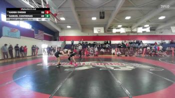 Boys 115 lbs Cons. Round 2 - Samuel Contreras, Live Oak Boys vs Kaden Owens, Foothill Boys