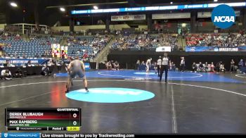 197 lbs Quarterfinal - Max Ramberg, Augustana (SD) vs Derek Blubaugh, Indianapolis