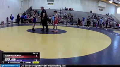 82 lbs 3rd Place Match - Joshua Sanders, Red Cobra Wrestling Academy vs Reese Nunn, One On One Wrestling Club