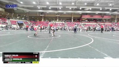 110 lbs Round 3 - Harley Fields, Caney Valley vs Addilyn Greenlee, Garden City