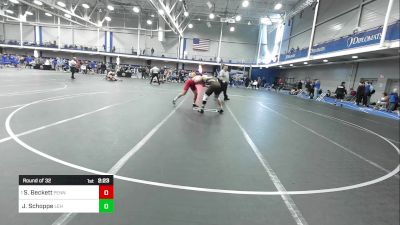 174 lbs Round Of 32 - Sam Beckett, Penn State - UnAttached vs Jared Schoppe, Lehigh