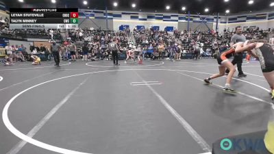 126 lbs Semifinal - Leyah Stuteville, Choctaw Ironman Youth Wrestling vs Talyn Minney, Cowboy Wrestling Club