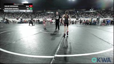 75 lbs Quarterfinal - Khloe Weisinger, Wyandotte Youth Wrestling vs Marleigh Howell, Viking Wrestling Club