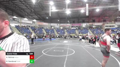 215 lbs Quarterfinal - Kaden Rohner, Rocky Mountain HS vs Braeden Sandoval, Team Pueblo