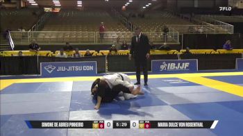 Maria Dulce Von Rosenthal vs Simone De Abreu Pinheiro 2025 Pan Jiu Jitsu IBJJF Championship