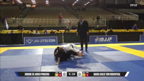 Maria Dulce Von Rosenthal vs Simone De Abreu Pinheiro 2025 Pan Jiu Jitsu IBJJF Championship