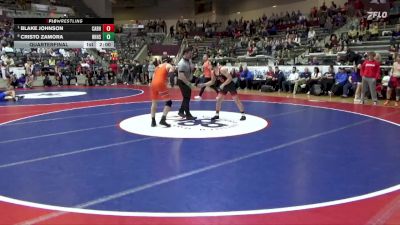 6A 126 lbs Quarterfinal - Blake Johnson, CABOT HIGH SCHOOL vs Cristo Zamora, Rogers Heritage High School