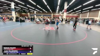 215 lbs Semifinal - Roman Fraser, Spartan Mat Club vs Juan Villanueva, Category 5 Wrestling Club