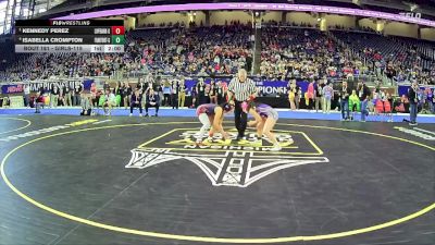 Girls-115 lbs Quarterfinal - Kennedy Perez, Franklin H.S. Girls vs Isabella Crompton, Frankfort Hs Girls