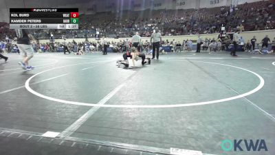 58 lbs 3rd Place - Kol Burd, Weatherford Youth Wrestling vs Kamden Peters, Harrah Little League Wrestling