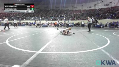 75 lbs Round Of 16 - Kutter Means, Brushy Wrestling Club vs Easton Bowen, Standfast