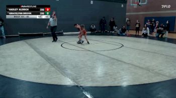 62 lbs Champ. Round 1 - Hadley Aldrich, 208 Badgers Wrestling Club vs Gracelynn Brook, 208 Badgers Wrestling Club