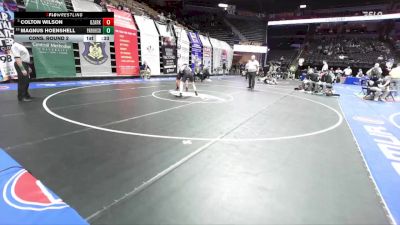 132 Class 4 lbs Cons. Round 2 - Magnus Hoenshell, Park Hill South vs Colton Wilson, Ozark