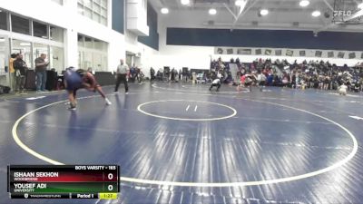 165 lbs Champ. Round 1 - Ishaan Sekhon, Woodbridge vs Yousef Adi, University