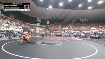 157 lbs 5th Place Match - Newt Schreiner, Eudora HS vs Jayden Rodriguez, Columbus HS