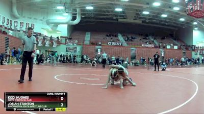 100 lbs Cons. Round 4 - Kodi Hughes, Floyd Wrestling Club vs Josiah Stanton, Bloomington South Wrestling Club