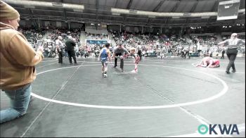 43 lbs Round Of 64 - Braxton Lantz, Cushing Tigers vs Zuriel Rascon, Bridge Creek Youth Wrestling