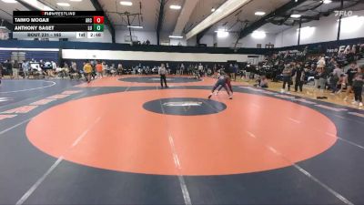 165 lbs Cons. Round 2 - Anthony Saget, Liberty vs Taiwo Mogaji, Arcadia