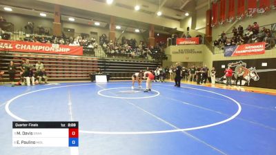 123 lbs Quarterfinal - Maya Davis, Grand View (Iowa) vs Emily Paulino, Midland University (Neb.)