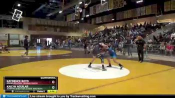 127 lbs Quarterfinal - Kaydence Boyd, NexGen Regional Training Center vs Kailyn Aguilar, Junipero Serra High School Wrestling