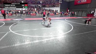 65 lbs Quarterfinal - Hazel Anderson, West Salem/Bangor vs Presley Beyer, Oconto Falls/Abrams Youth Wrestling