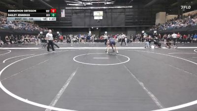 133 lbs Champ. Round 2 - Dailey Jennings, Central Oklahoma vs Johnathon Ortegon, Wayland Baptist (Texas)