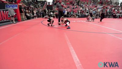 58 lbs Round Of 16 - Kamden Peters, Harrah Little League Wrestling vs Jayce Clark, Team Nomad