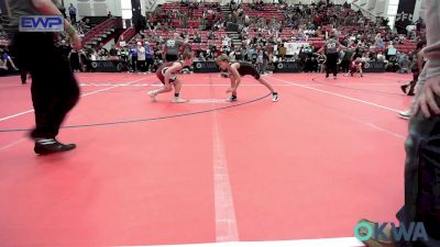 75 lbs Quarterfinal - Laramie Coburn, Grover Rains Wrestling Club vs Waylon Bryant, Blackwell Wrestling Club