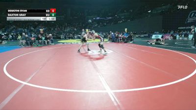6A Boys 132 lbs Champ. Round 1 - Demothi Ryan, North Salem Boys vs Daxton Gray, West Linn Boys