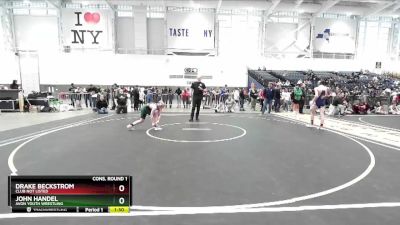 120 lbs Cons. Round 1 - Drake Beckstrom, Club Not Listed vs John Handel, Avon Youth Wrestling