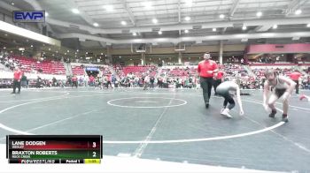 90 lbs Champ. Round 1 - Lane Dodgen, Wesley vs Braxton Roberts, Rock Creek