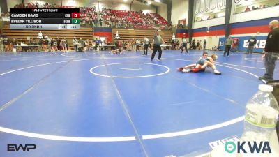 120 lbs Rr Rnd 1 - Camden Davis, Coweta Tiger Wrestling vs Evelyn Tillison, Fort Gibson Youth Wrestling