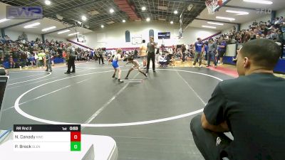 54 lbs Rr Rnd 2 - Na`Kya Canady, Keystone Wrestling Club vs Peyton Brock, Glenpool Warriors