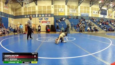 59 lbs Cross Bracket (8 Team) - Hoyt Rosman, Oak Hill Wrestling Club vs Joseph Rector, Alphas Wrestling