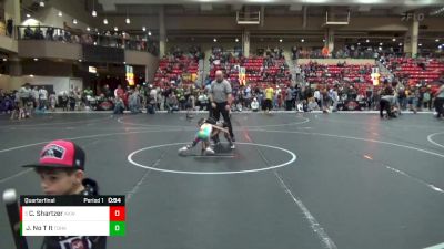 49 lbs Quarterfinal - Carter Shartzer, Abilene Kids Wrestling vs Jean-Pierre No T It, Team Of Hard Knox