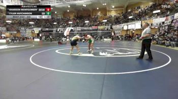 285 lbs Quarterfinal - Tyler Hutchinson, Council Grove Hs vs Kharson Montgomery, Smith Center Hs