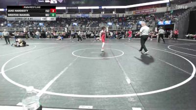128 lbs Consi Of 8 #1 - Jake Hardesty, Fuzzy Bees vs Weston Manuel, Mile High Wrestling Club