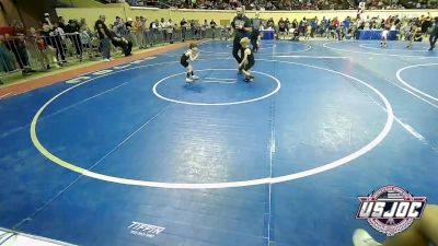43 lbs Consi Of 16 #2 - Charlie Munguia, Choctaw Ironman Youth Wrestling vs Winston Bolay, Perry Wrestling Academy