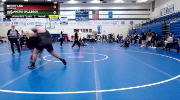 285 lbs Quarterfinal - Alejandro Gallegos, Inola vs Brody Law, Morrison