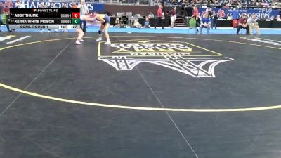 Girls-130 lbs Cons. Round 1 - Abby Thume, Gladwin (Girls) vs Kerra White Pigeon, Shepherd (Girls)