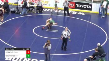 157 lbs Semifinal - Caleb Marzolino, Abington Heights vs Rune Lawrence, Frazier