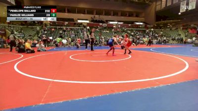 78 lbs Round 3 - Paislee Williams, Searcy Youth Wrestling vs Penelope Ballard, Berryville Youth Wrestling Club