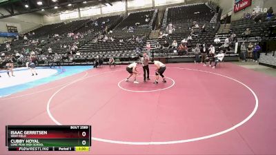 218 lbs Quarterfinal - Isaac Gerritsen, West Field vs Cubby Hoyal, Lone Peak High School