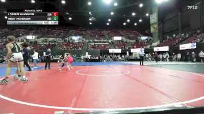109 lbs Champ. Round 2 - Lorelei Wakkinen, Conrad Wrestling Club vs Riley Pedersen, Glasgow Wrestling Club