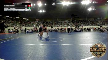 195 lbs Round Of 16 - Easton Tiffin, Redskins Wrestling Club vs Brody Walker, Harrah Little League Wrestling